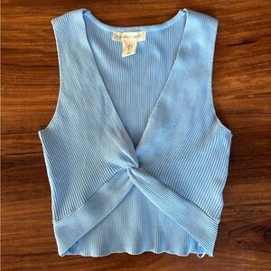 Blue Tank Crop Top